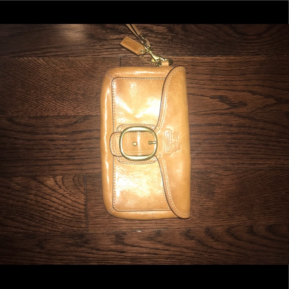 Coach leather wristlet